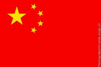 et là le drapeau chinois